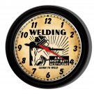 Welding Repair Welder Mask Acetaline Tools Iron Worker Vintage Look Wall Clock