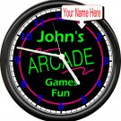 Personalized Game Room Arcade Video Game Your Name This Gift NO LIGHT Wall Clock