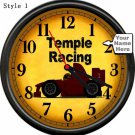 Personalized Your Name Drag Racing Team Car Boy's Room Poster Sign Wall Clock