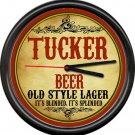 Tucker Beer Brewing Company Tavern Man Cave Retro Vintage Bar Sign Wall Clock