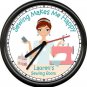 Personalized Sewing Makes Me Happy Craft Quilting Room Art Sign Wall Clock