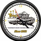 Tony's Restaurant Bar Diner Redondo Beach Pier Fisherman's Wharf 1952 Wall Clock