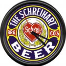 Schreihart Beer Schrei Brewing Company Tavern WI Bar Man Cave Sign Wall Clock