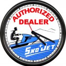 Sno Jet Snojet Snowmobile Racing Retro Vintage Authorized Dealer Sign Wall Clock