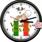 Italian Cuisine Chef Restaurant Personalized Your Name Retro Sign Wall Clock