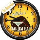 Personalized 50's Martini Bar Retro Vintage Mad Men Lounge Style Sign Wall Clock Personalized 50's Martini Bar Retro Vintage Mad Men Lounge Style Sign Wall Clock