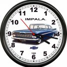 Licensed 1959 Blue Impala 4 Door Muscle Car General Motors Retro Sign Wall Clock