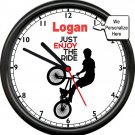 Personalized Name BMX Bike Freestyle Dirt Sport Cycle Bedroom Trick Wall Clock