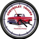 Licensed 1966 Chevy Fleetside Pickup Truck General Motors Retro Sign Wall Clock