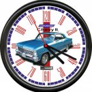 Licensed 1966 Chevy II Blue Muscle Car General Motors Retro Sign Wall Clock
