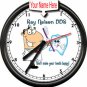 Personalized Your Name Dentist Dental Happy Tooth Teeth Gift DDS Sign Wall Clock