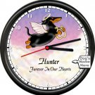 Personalized Dachshund Angel Memory Name Gift Cute Dog Lover Sign Wall Clock