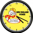 Reddy Kilowatt Electrician Utility Lineman New England Power Co. Sign Wall Clock