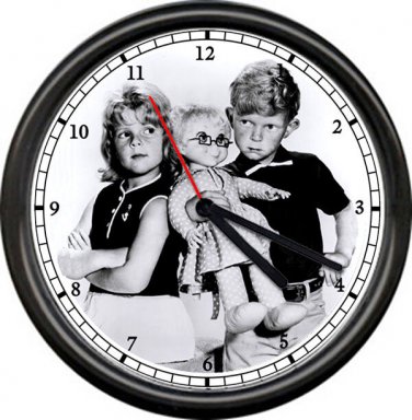 Buffy Jody Mrs Beasley Doll Family Affair TV Show Retro Vintage Sign Wall Clock