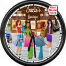 Personalized Boutique Clothing Store Front Shop Girls Gift Sign Shop Wall Clock
