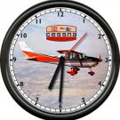 Cessna 182 Red Aircraft Pilot Airplane Flying Personal Aircraft Sign Wall Clock