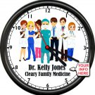 Personalized Doctor Family Practice Medicine MD Obstretic Gift Sign Wall Clock
