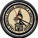 Retro Vintage Science Chemist Lab Miscroscope Teacher Classroom Sign Wall Clock
