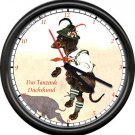 Dancing Dachshund German Wiener Dog Leather Lederhosen Costume Sign Wall Clock Dancing Dachshund German Wiener Dog Leather Lederhosen Costume Sign Wall Clock