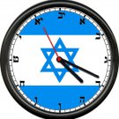 Israel Jewish Hebrew Numbers Flag Sign Wall Clock #431