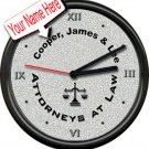 Personalized Name Attorney At Law Firm Bar Lawyer Dewey Cheatem Sign Wall Clock