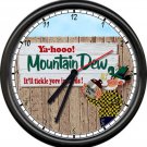 Mountain Dew Hillbilly Tickle Yer Inards Soda Pop Diner Shop Pop Sign Wall Clock