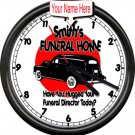 Smith's Funeral Home Director Mortician Personalize Your Name Sign Wall Clock