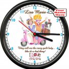 Personalized Crazy Quilt Lady Quilting Makes Me Happy Room Art Sign Wall Clock