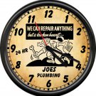 Plumbing Repair Personalized Vintage Plumber Wall Clock