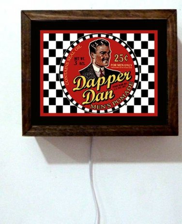Dapper Dan Barber Shop Man Cave Salon Stylist Shave Pomade Light Lighted Sign