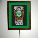 Starbucks Coffee Shop Latte Frappuccino Drink Menu Seattle Light Lighted Sign