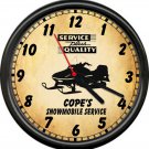 Personalized Snowmobile Sled Racing Vintage Service Sales Repair Sign Wall Clock