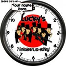 Lucky's Funeral Home Mortician Director 7 Embalmers No Waiting Sign Wall Clock