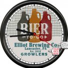 Man Cave Beer Growler Craft Beer Home Brew Custom Personalized Sign Wall Clock