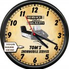 Your Choice Name Custom Brand Snowmobile Racing Vintage Service Sign Wall Clock