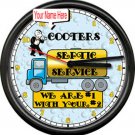 Personalized Your Name Sewer Septic Pumping Service Truck Sign Wall Clock