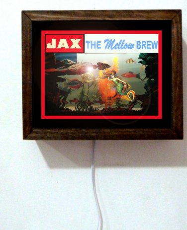 Jax Beer Mellow Brew New Orleans Brewery Bar Light Lighted Sign NO MOTION