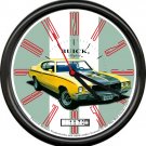 Licensed 1970 Yellow Buick Skylark Muscle Car General Motors Sign Wall Clock