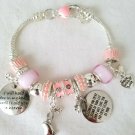 In Memory Baby Loss Child Heaven Love Forever Miscarriage Feet Charm Bracelet