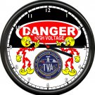 Reddy Kilowatt Tennessee Valley Authority TVA Power Plant Retro Sign Wall Clock