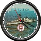 USS TAUSSIG DD 746 US Navy Sailor Veteran US Navy Military Ship Sign Wall Clock