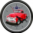 Licensed 1954 Chevy Pickup Truck Red Vintage Chevrolet General Motors Wall Clock