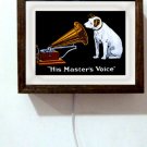 RCA Victor Victrola Retro Vintage Nipper Dog Master's Voice Light Lighted Sign