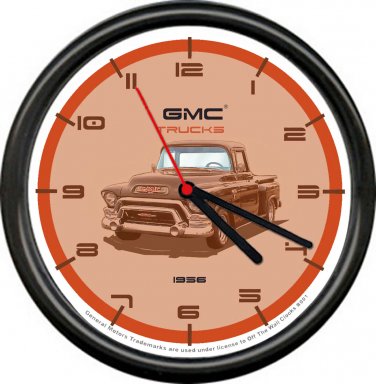 Licensed 1956 GMC Classic Vintage Pickup Truck General Motors Sign Wall Clock