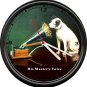 RCA Victrola Nipper Dog His Master's Voice Gramophone Phonograph Sign Wall Clock