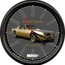 Licensed 1978 Pontiac Firebird Gold Muscle Car General Motors Sign Wall Clock