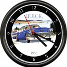 Licensed 1958 Buick 2 Door Sedan Vintage Blue General Motors Sign Wall Clock Licensed 1958 Buick 2 Door Sedan Vintage Blue General Motors Sign Wall Clock