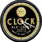 Leary's Clock Beer Ale Lager Waterbury Conn CT Brewery Beer Bar Sign Wall Clock