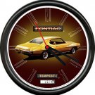 Licensed 1971 Pontiac Tempest Golden Muscle Car General Motors Sign Wall Clock