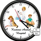 Personalized Veterinarian Dr. Vet Animal Hospital Assistant Dog Cat Wall Clock